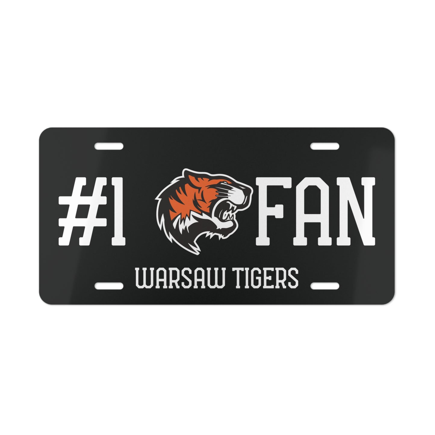 #1 Warsaw Tiger Fan License Plate