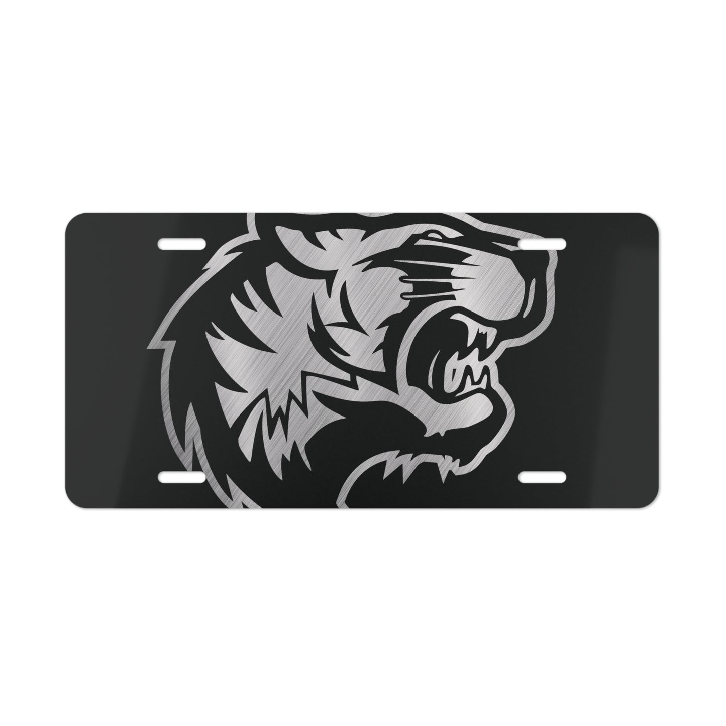 Oversized Chrome Warsaw Tiger Head License Plate